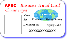 APEC卡片正面樣式